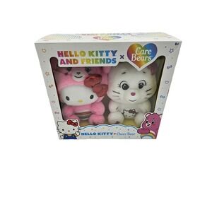Hello Kitty x Care Bears Plush Set Cheer‎ Bear 2023 Basic Fun Sanrio Collectible